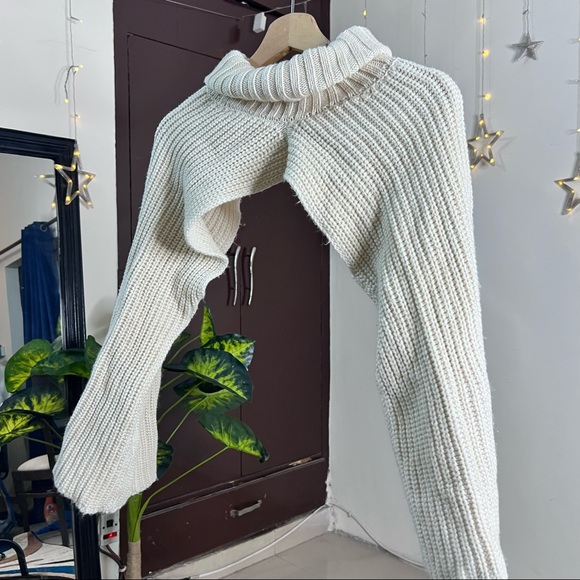 Sweaters - Never worn, cropped  high neck sweater